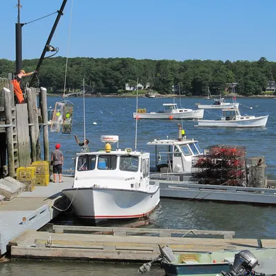 A fishing wharf in Rockland