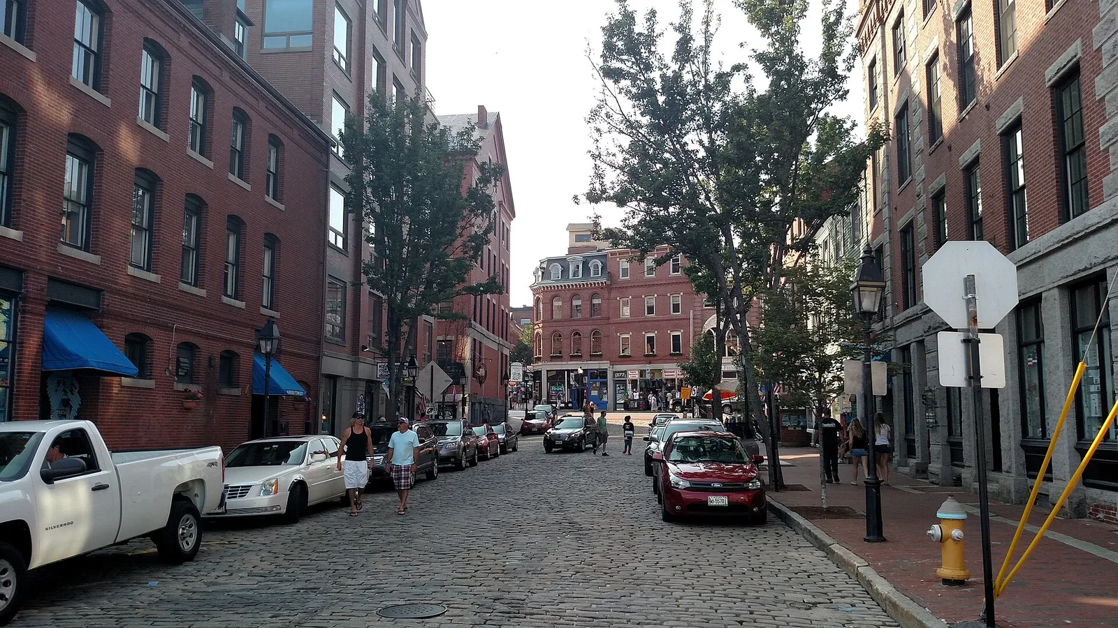 A street in Portland's Old Port