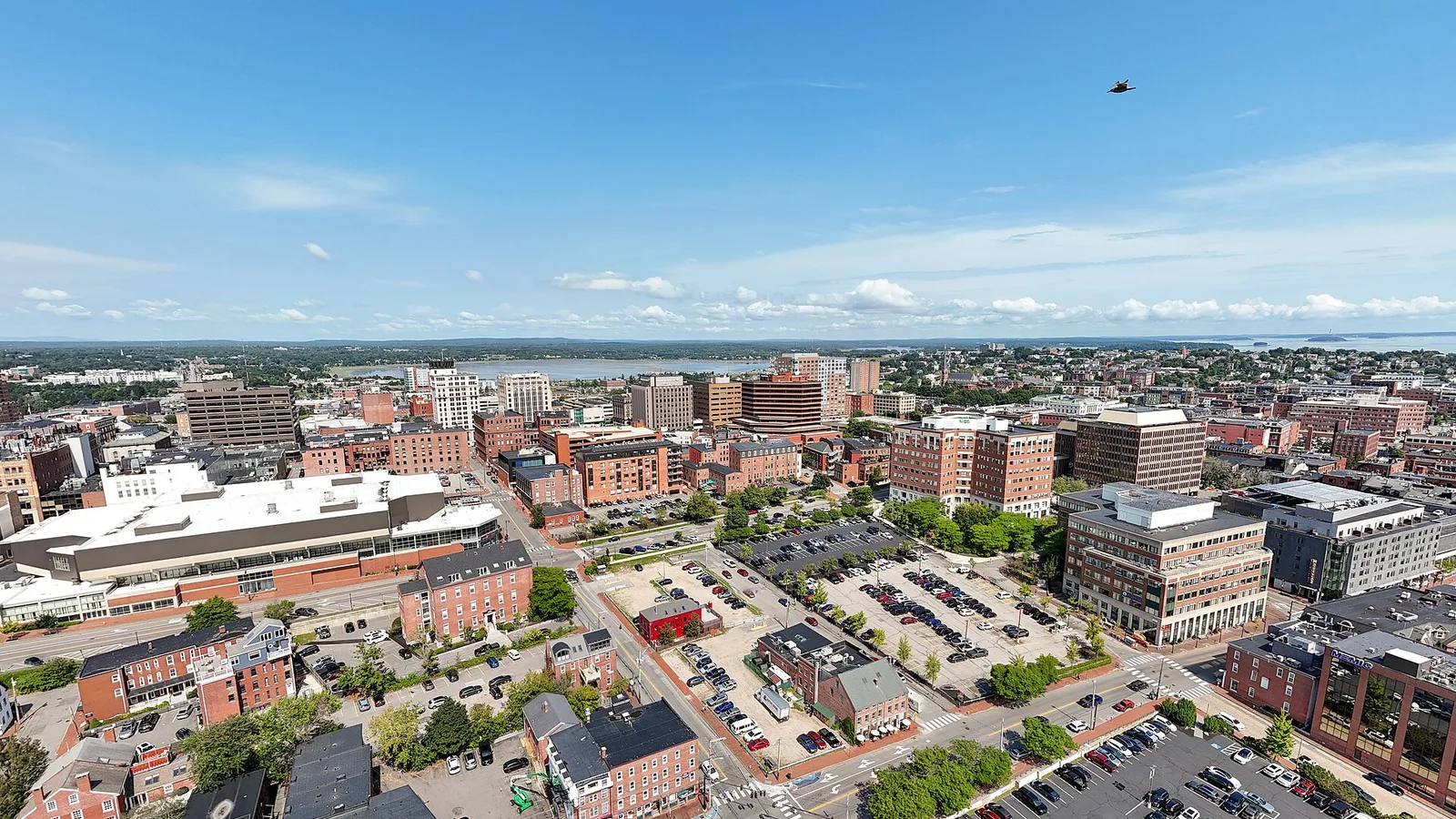Aerial view of Portland, Maine