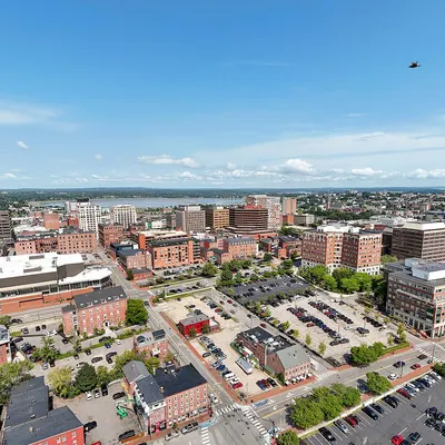 Aerial view of Portland, Maine