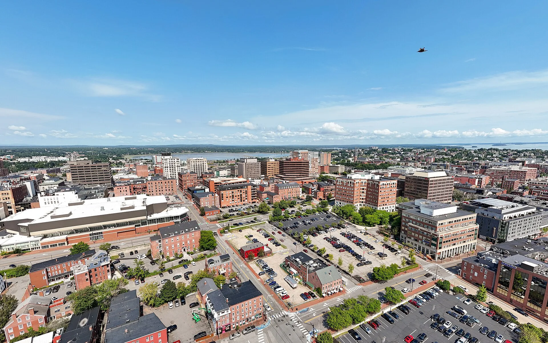Aerial view of Portland, Maine