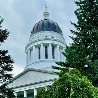 Dome, Maine State House, State Street and Capitol Street, Augusta, ME